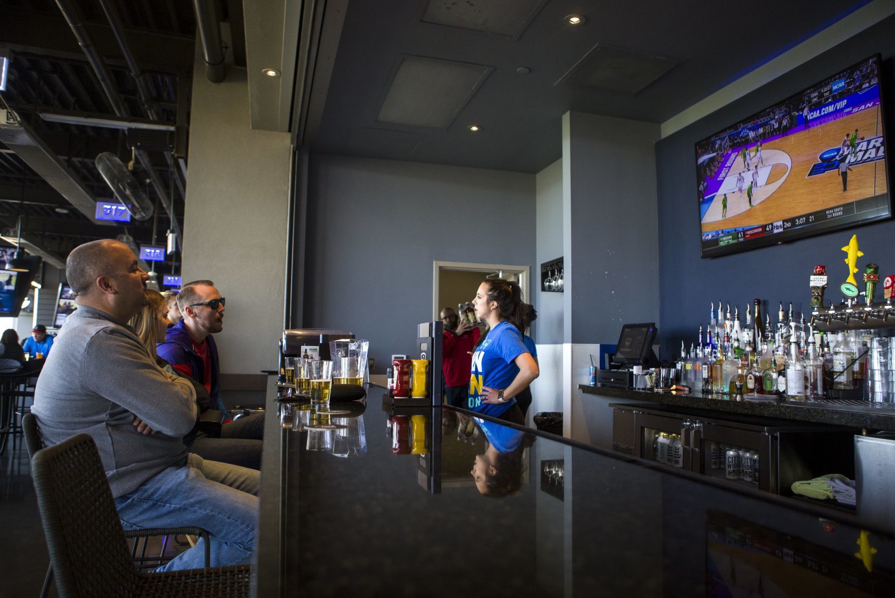 Family and friends at Topgolf